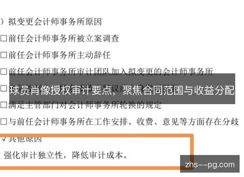 球员肖像授权审计要点,聚焦合同范围与收益分配 球员肖像授权审计要点,聚焦合同范围与收益分配